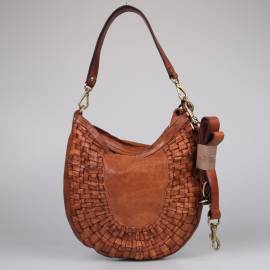Campomaggi Umhängetasche Shoulder Bag Regular Weaved - Farbe: Cognac von Rose Bags