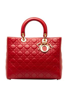 Christian Dior Pre-Owned 1997 Large Lambskin Cannage Lady Dior satchel - Rot von Christian Dior