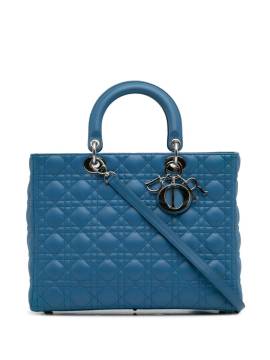 Christian Dior Pre-Owned 2011 Large Lambskin Cannage Lady Dior satchel - Blau von Christian Dior