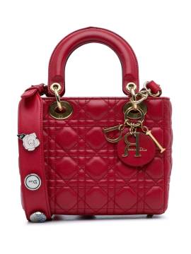 Christian Dior Pre-Owned 2017 Small Lambskin Cannage My ABCDior Lady Dior satchel - Rot von Christian Dior