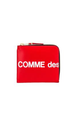 COMME des GARCONS Geldbörse mit großem Label-Schriftzug in Rot - Red. Size all. von COMME des GARCONS