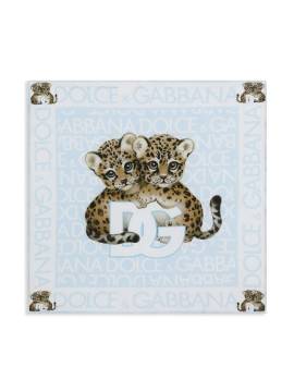 Dolce & Gabbana Kids Gesteppte Decke mit Leoparden-Print - Blau von Dolce & Gabbana Kids