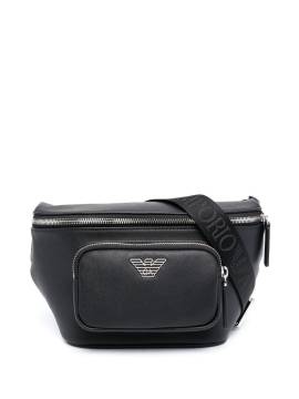 Emporio Armani Handtasche mit Logo-Schild - Schwarz von Emporio Armani