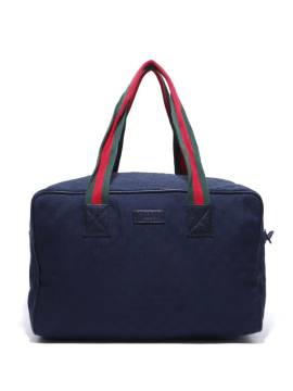 Gucci Pre-Owned Boston Handtasche mit Webstreifen - Schwarz von Gucci
