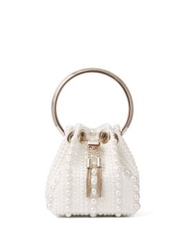 Jimmy Choo Bon Bon Mini-Tasche mit Perlenverzierung - Weiß von Jimmy Choo