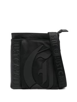 Just Cavalli Canvas-Tasche mit Logo-Applikation - Schwarz von Just Cavalli