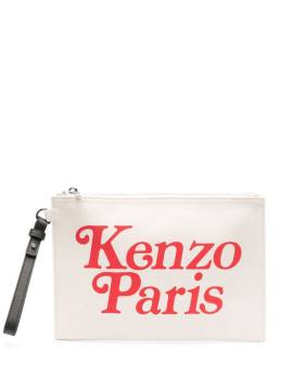 Kenzo Clutch mit Logo-Print - Weiß von Kenzo