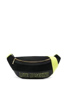 Love Moschino Gürteltasche mit Logo-Patch - Schwarz von Love Moschino
