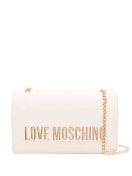Love Moschino Schultertasche mit Logo - Nude von Love Moschino