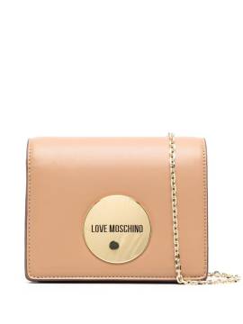 Love Moschino Tasche mit Logo-Schild - Nude von Love Moschino