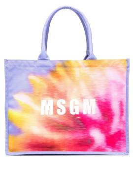 MSGM Shopper mit abstraktem Print - Violett von MSGM
