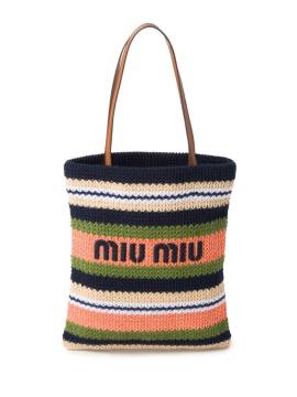 Miu Miu Shopper mit Streifen - Blau von Miu Miu