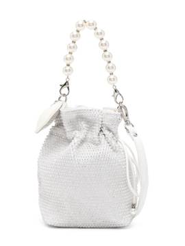 Monnalisa Kristallverzierte Tasche mit Kordelzug - Weiß von Monnalisa