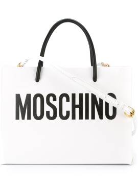Moschino Handtasche mit Logo-Print - Weiß von Moschino