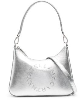 Stella McCartney studded-logo metallic shoulder bag - Silber von Stella McCartney