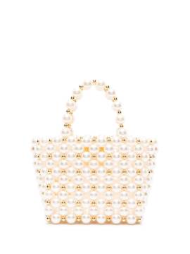Vanina Reveries Handtasche mit Perlen - Weiß von Vanina