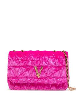 Versace Virtus Schultertasche aus Samt - Rosa von Versace