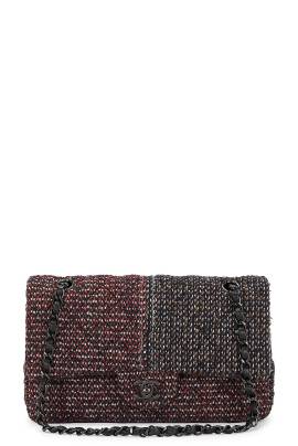 chanel Chanel Quilted Tweed Double Flap Chain Shoulder Bag in Rot - Red. Size all. von chanel