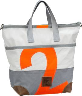 360Grad Deern Mini  in Weiß/Grau mit oranger Zahl (10 Liter), Handtasche von 360grad