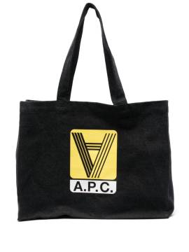 A.P.C. Diane Shopper mit Logo-Print - Schwarz von A.P.C.