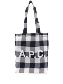 A.P.C. Handtasche mit Logo-Print - Blau von A.P.C.