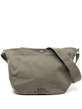 A.P.C. Handtasche mit Logo-Print - Grün von A.P.C.