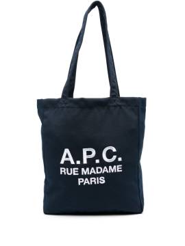 A.P.C. Lou Rue Canvas-Shopper - Blau von A.P.C.