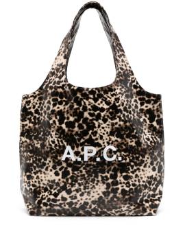 A.P.C. Ninon Shopper mit Logo-Print - Braun von A.P.C.