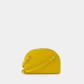 A.P.C. Shopper - Demi-Lune Crossbody Bag - Leather - Yellow - Gr. unisize - in Gelb - für Damen von A.P.C.
