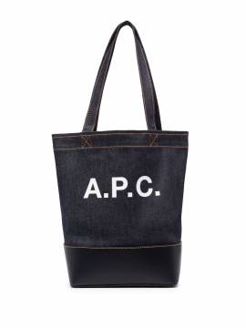 A.P.C. Shopper mit Logo - Blau von A.P.C.