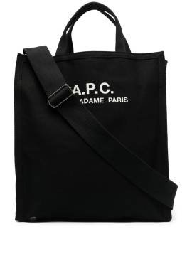 A.P.C. Shopper mit Logo-Print - Schwarz von A.P.C.