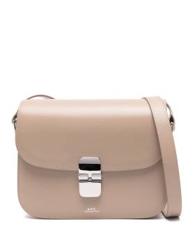 A.P.C. Schultertasche mit Logo-Print - Nude von A.P.C.