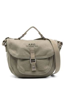 A.P.C. Kuriertasche mit Logo-Print - Grün von A.P.C.