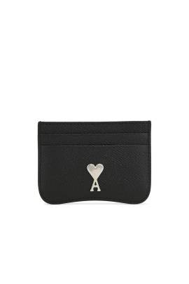 AMI Paris KARTENTASCHE in Schwarz & Silber - Black. Size all. von AMI Paris