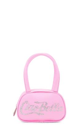 AMINA MUADDI TASCHE BELLA MICRO in Fluo Pink & White Crystal - Pink. Size all. von AMINA MUADDI