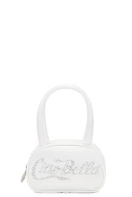 AMINA MUADDI TASCHE BELLA MICRO in White & White Crystal - White. Size all. von AMINA MUADDI