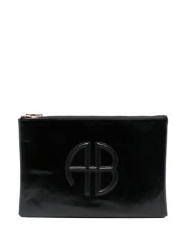 ANINE BING Clutch mit Logo-Patch - Schwarz von ANINE BING