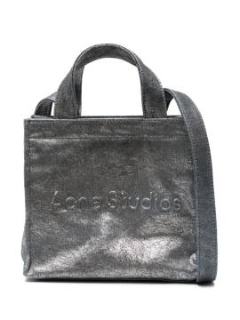 Acne Studios Mini Handtasche mit Logo - Silber von Acne Studios