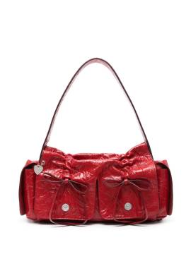 Acne Studios Schultertasche in Knitteroptik - Rot von Acne Studios