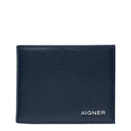 Aigner Saffiano Geldbörse blau von Aigner