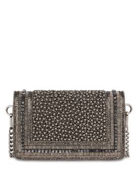 Alberta Ferretti Perlenverzierte Clutch mit Kette - Grau von Alberta Ferretti