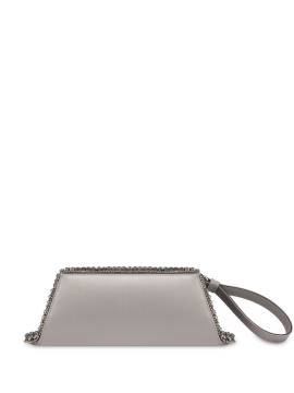 Alberta Ferretti Satin-Clutch mit Nieten - Grau von Alberta Ferretti