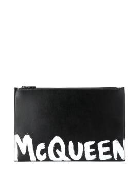 Alexander McQueen Clutch mit Logo-Print - Schwarz von Alexander McQueen