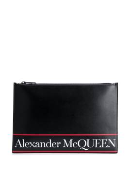 Alexander McQueen Clutch mit Logo-Streifen - Schwarz von Alexander McQueen