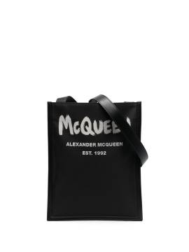 Alexander McQueen Kuriertasche mit Graffiti-Print - Schwarz von Alexander McQueen