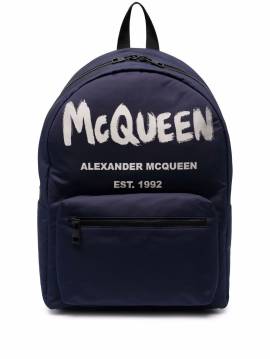 Alexander McQueen Metropolitan Rucksack mit Logo-Print - Blau von Alexander McQueen