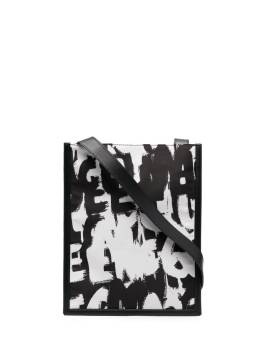 Alexander McQueen Schultertasche mit Graffiti-Print - Weiß von Alexander McQueen