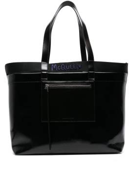 Alexander McQueen Shopper mit Lack-Finish - Schwarz von Alexander McQueen