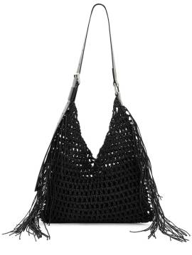 AllSaints Sabine Crochet Schultertasche - Schwarz von AllSaints