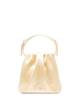 Amina Muaddi Vittoria Crystal Satin Mini-Tasche - Nude von Amina Muaddi